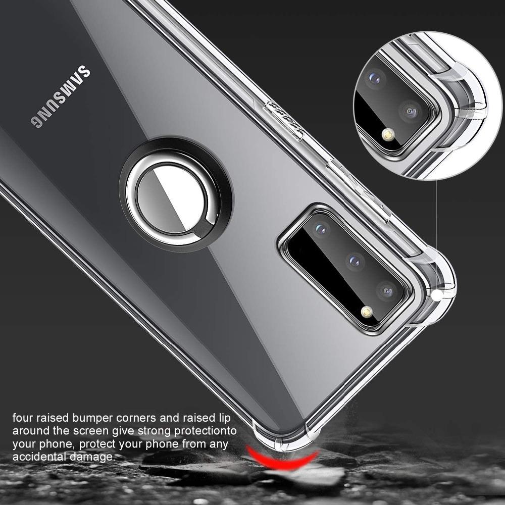 Shockproof Airbag Soft Ring Holder Case For Samsung Galaxy S10 S9 S8 Plus Note 10 9 8 A51 A71 M31 A41 A21 A11 A30 A50 Silicone Cover