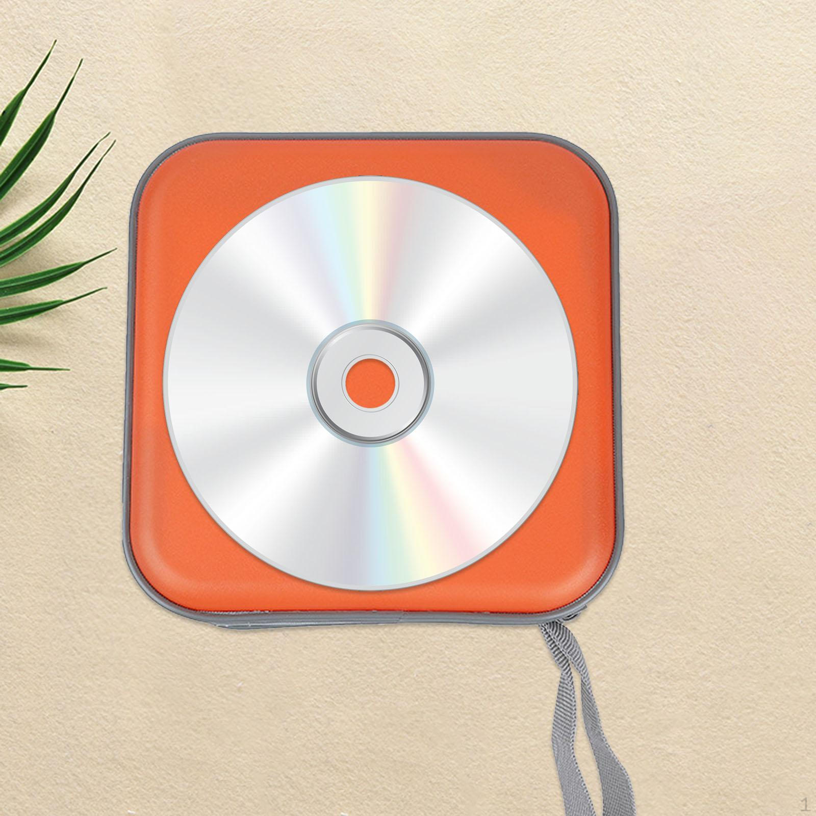 

Чехол для компакт-диска, 40 вместительных защитных чехлов, портативный пылезащитный переносной диск для хранения DVD оранжевый