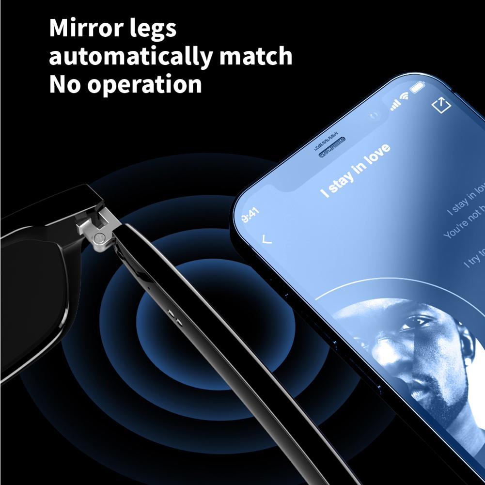 Smart Glasses AI Voice Assistant BT Audio Glasses Open Ear Sound Mic & Speakers Outdoor Sport Glasses with Camera for Women Men