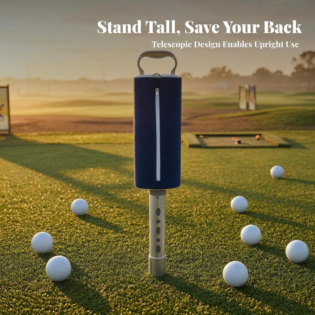 Bolsa para Pelotas de Golf Ligera Recuperador con Cremallera para Golfistas