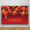 2025 Happy Chinese New Year Backdrop Gold Snake Red Lantern Flower Spring Festival Family Portrait Photography Background Decor