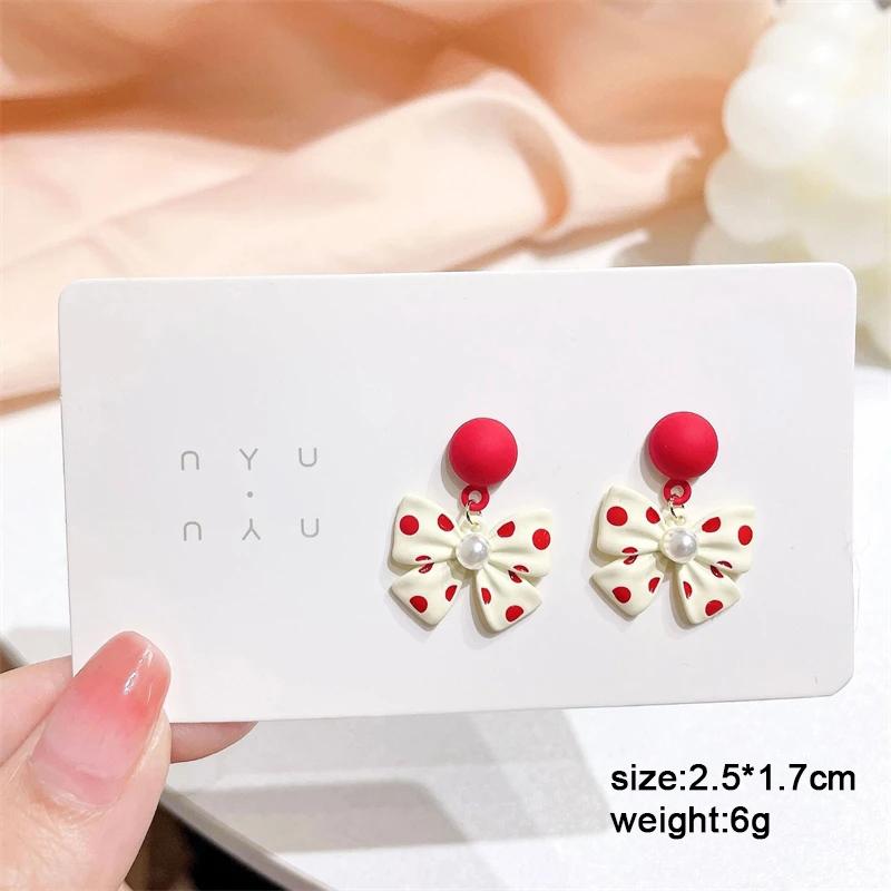 

Pure White Women s Dangle Earrings Blooming Flower Acrylic Enamel Butterfly Imitation Zircon Heart Hanging Earrings Elegant brinc