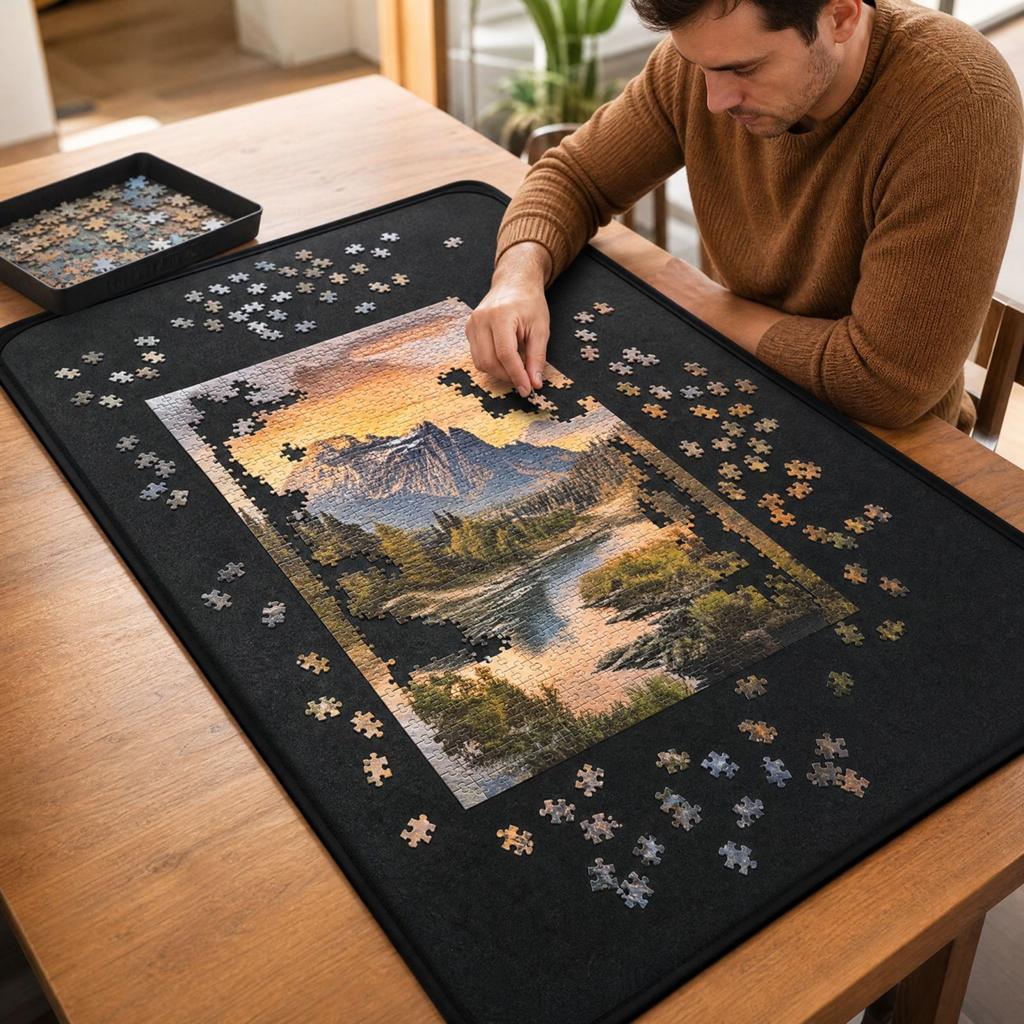 Thick Puzzle for 1000 Roll-Up Puzzle Board with Non- Backing and Stand