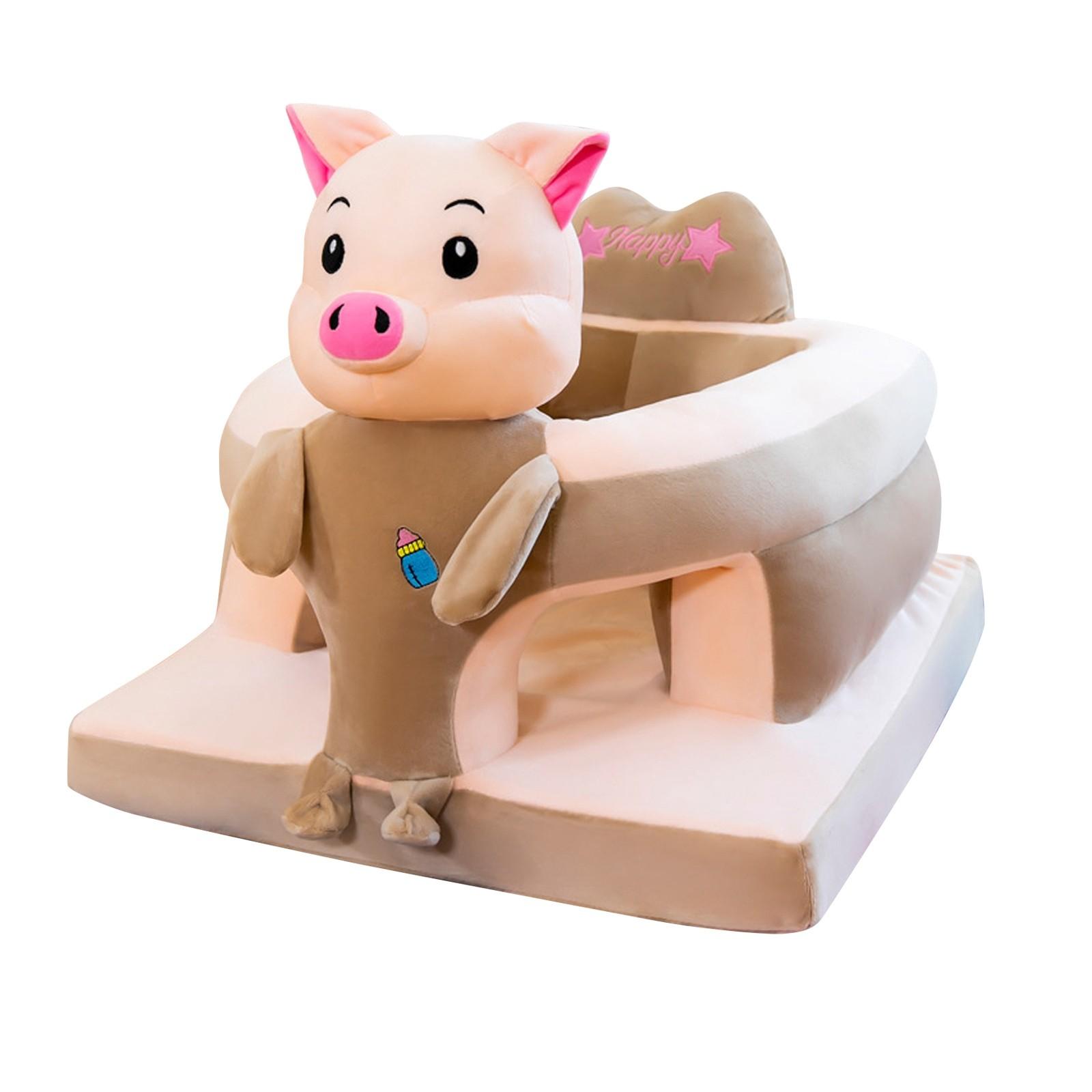 

Малыш учится сидеть на плюшевой игрушке Милый малыш учится сидеть на стуле, чтобы не скользить и не падать One Size бежевый