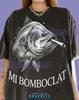 Mi Bomboclat Smoking Fish Funny Meme Fishing Humor Comfort Colors® Tshirt, Marine Life Nature Absurdist Art Tees,