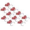 10pcs Lockout Hasp 38mm1.5in 6 Holes Aluminium Insulation for Flammable Explosive Places