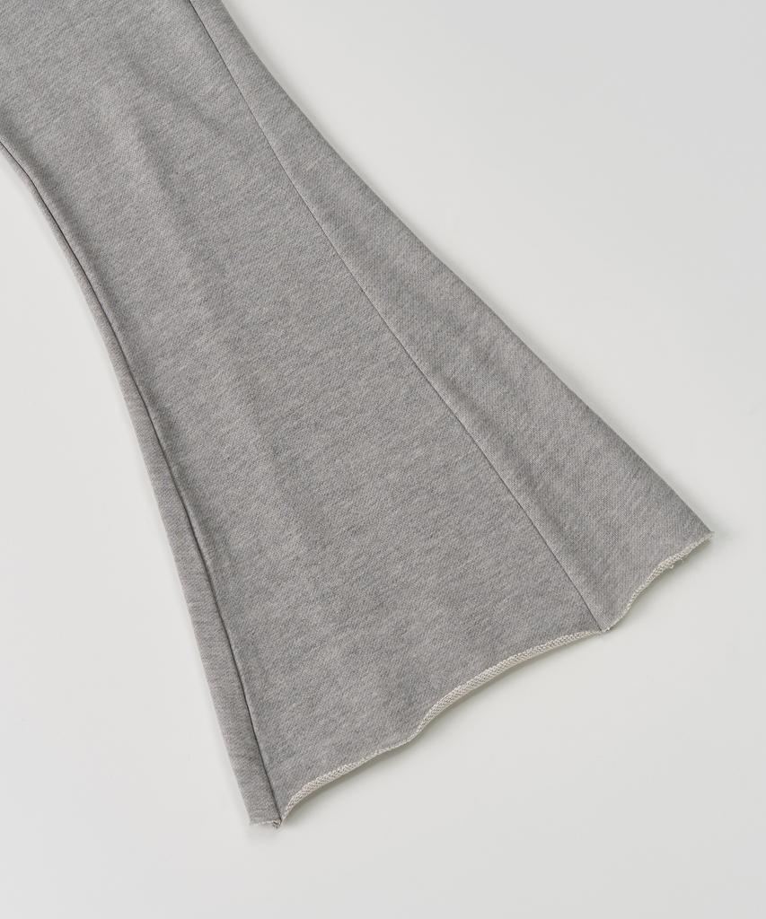 TOFFEE WOMEN W Incision Flare Sweatpants (Melange Grey)