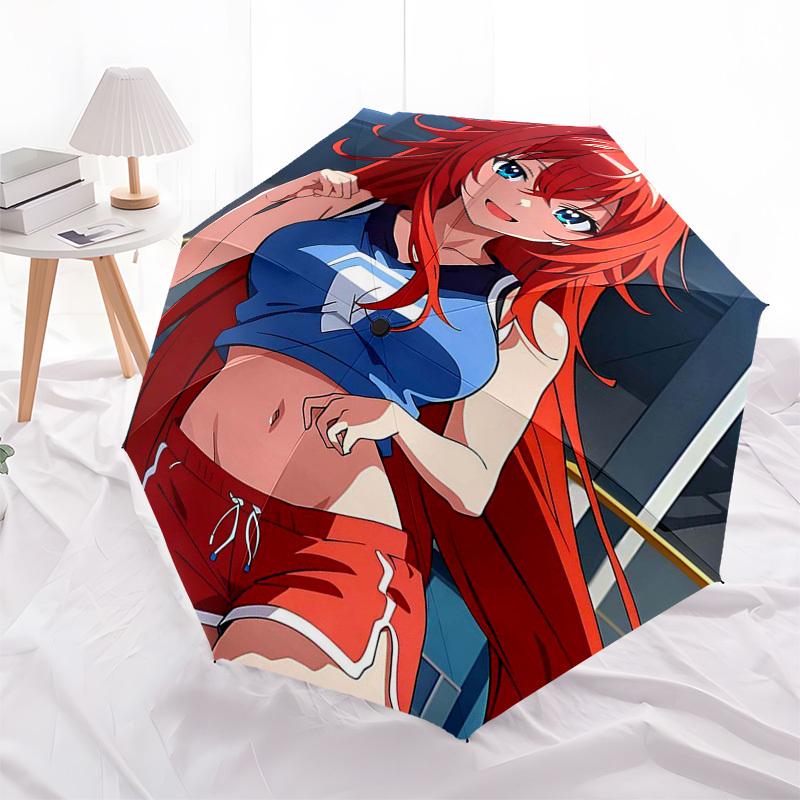 1 Stück Outdoor-Regenschirm mit Anime-Charakter-Design - Automatisches Öffnen/Schließen, Tragbares 3-fach faltbares Design, 8-Speichen-Eisenrahmen - Perfektes Geschenk für Fans,