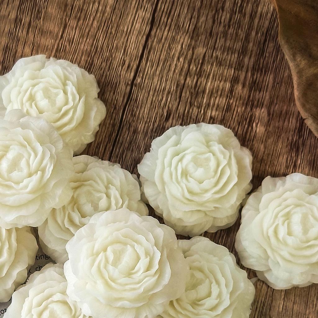 Easy to Clean Silicone Candle Mold Flower Soap Molds Peony Flower Shape Resin Project Moulds Silicone Texture for Candle
