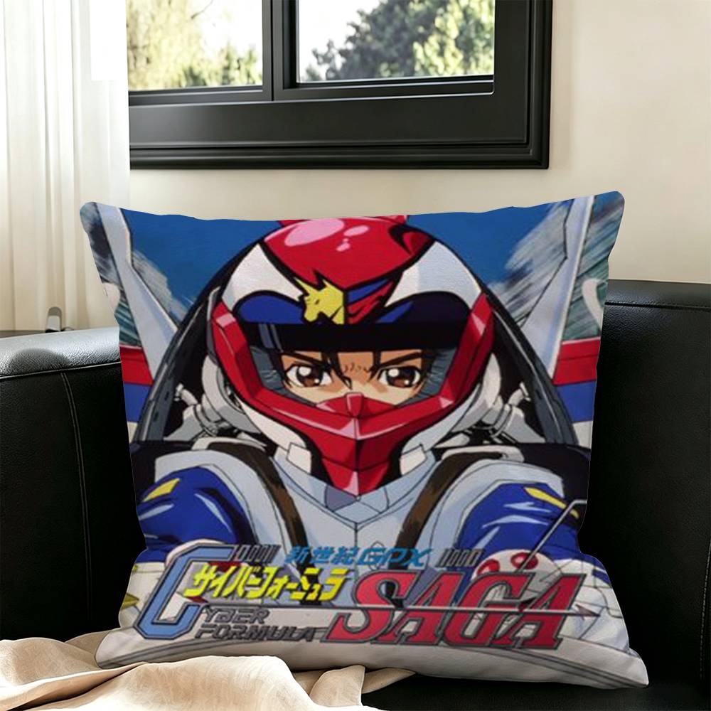 Future GPX Cyber Formula Square Double-Sided printed Pillow Case Bedroom Bedside Pillow Sofa Cushion Cover