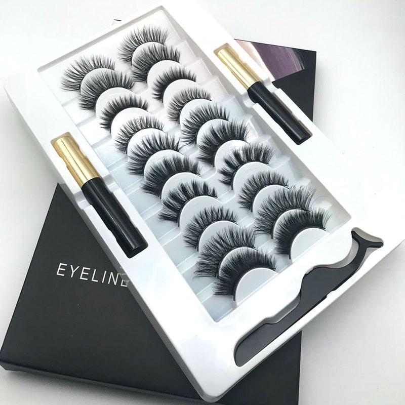 

Набор магнитных накладных ресниц: 10 пар, Натуральный стиль Барби, Завиток 30°