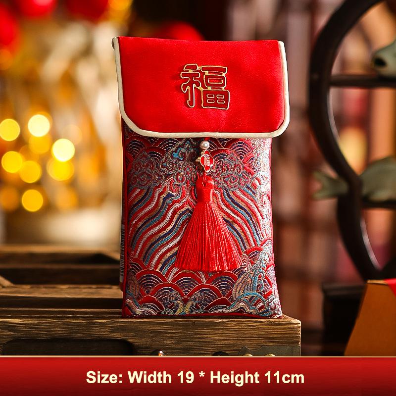 2026 Red Envelopes Chinese  Year Decorations Party Favors Gifts Bags Money Packaging Bags Spring Festival Red Pockets