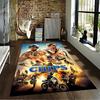 Durable Decorative Rug CHiPS Movie Motorcycle Cops Explosion Poster cute cartoon animated artwork non-slip area rug for lounge family room