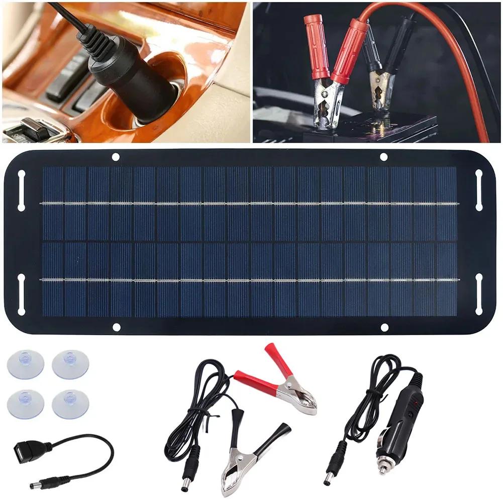 12V Solar Panel Kits IP65 Waterproof Solar Trickle Chargers Portable Solar Charger Kits High Efficiency Car Batterys Charger