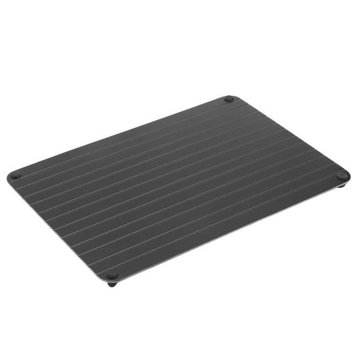 Plateau de décongélation - Alliage d'aluminium - 29.5x20.5cm - Noir - Écologique et rapide