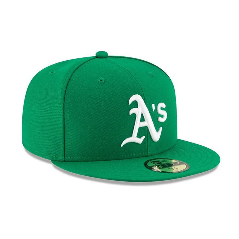 New Era Authentic Flat Visor MLB ACPERF OAKATH 25J Cap, Oak/Alternate 8, ALT,