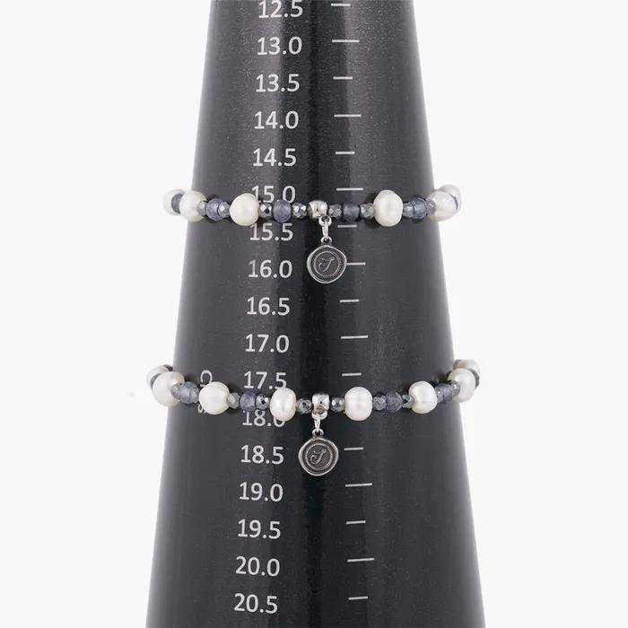 Mini Pearl Point Cut Rondelle Bracelet (C2503AC1278_WT)