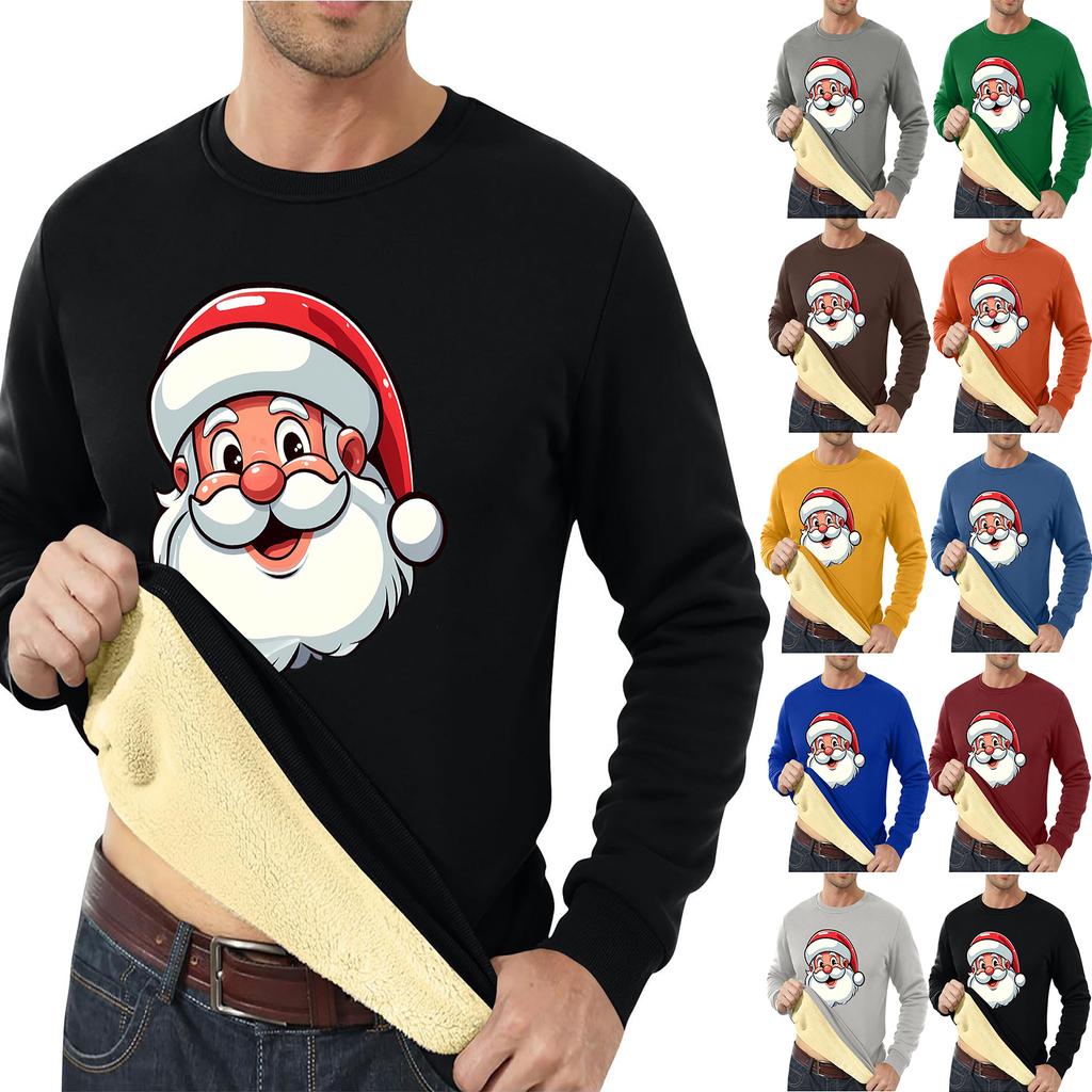 Men Sweatshirt Christmas Shirt Long Sleeve Funny Holdiay Crewneck Xmas Tops