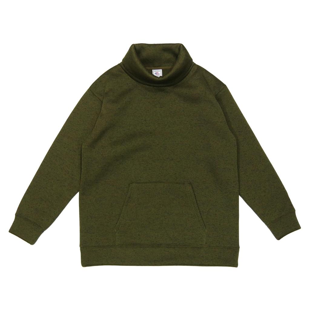 Morgan Knit Fleece Turtleneck in Heather Khaki J.E.