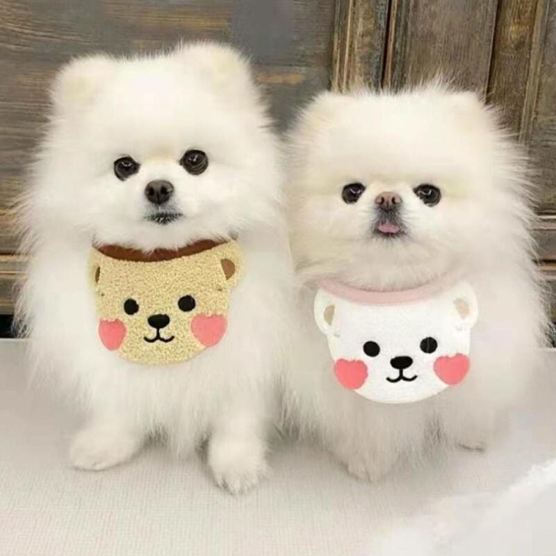 Cute bib scarf white bear