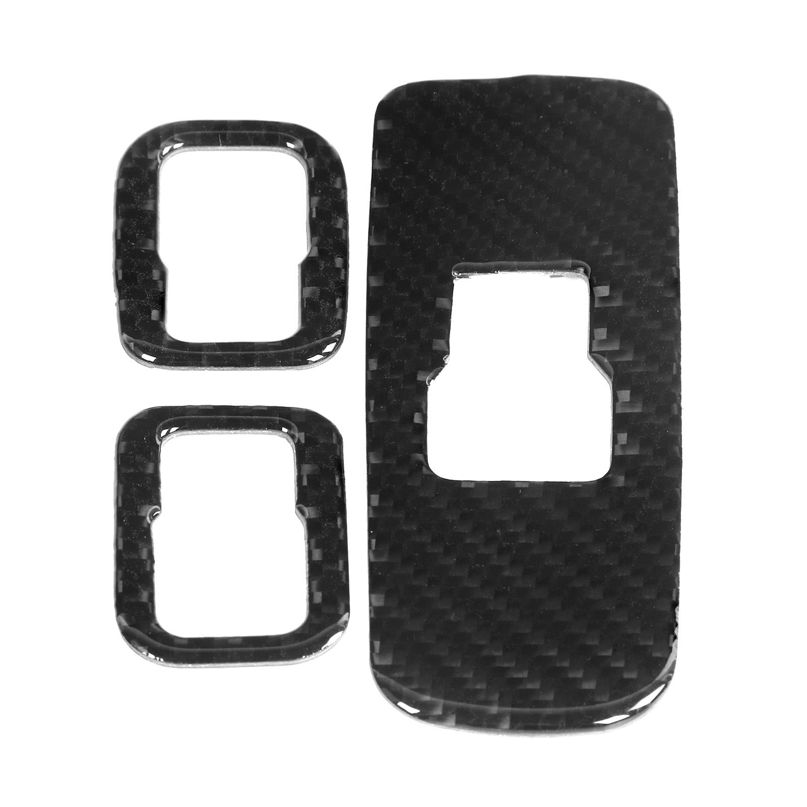 

3pcs Window Switch Button Panel Trim Cover Carbon Fiber Decoration Fit for S60V60LHD