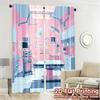2pcs   2D FLAT PRINTING Curtains (Without Rod) Operating Room Light Filtering Chic Curtains Versatile Polyester Curtains All