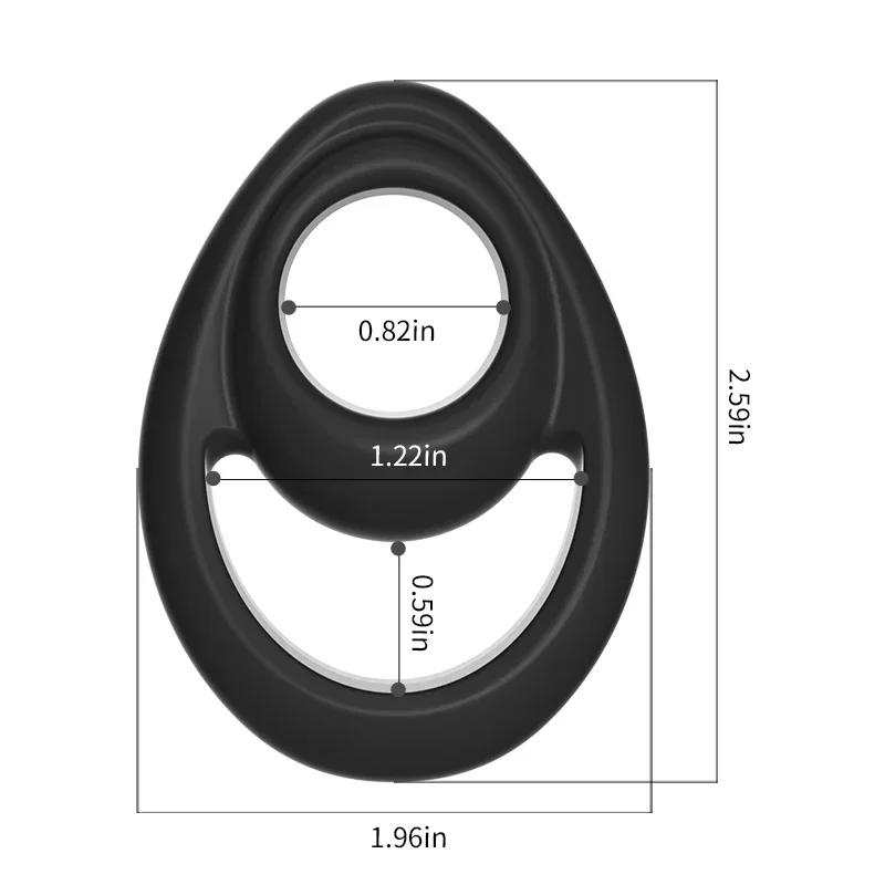 Cock Rings Silicone Ball Stretcher Delay Ejaculation TPE Penis Ring for Men Sex Toys Adjustable Semen Lock Ring SM Penis Sleeve