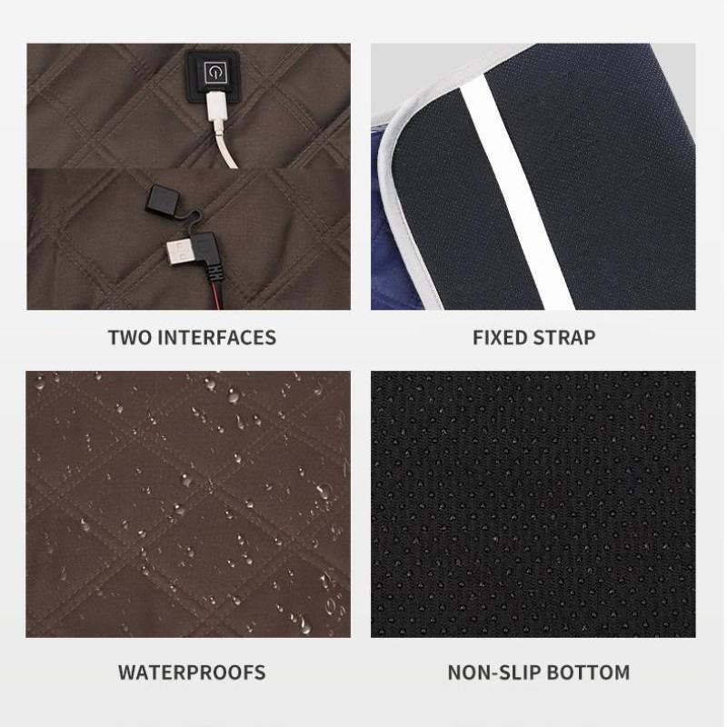 4 Heated Areas Camping Chair Heated Mat Outdoor Travel Usb Electric Blanket 3 Adjustable Temperature Heater Warmer Cushion