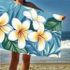 Floral Art Beach Towel for Summer Vibes, Vibrant Botanical Print Quick-Dry Sand-Free Microfiber Bath Towels for Yoga and Swim