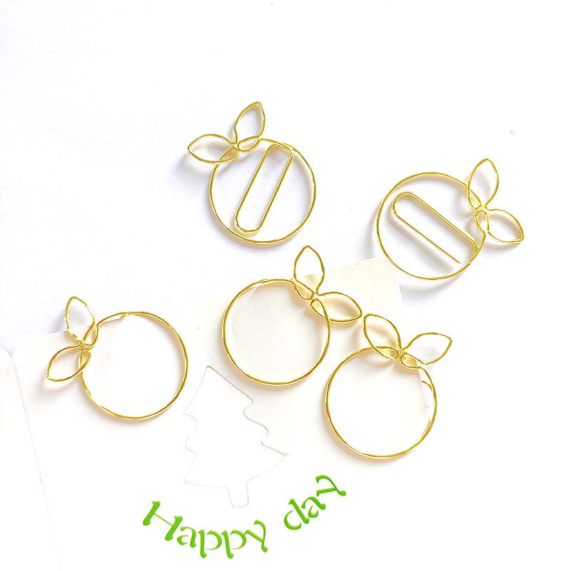 Colorful Fruit-Shaped Orange Cartoon Paperclips