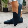 Women's Flyknit Pointed Toe Loafers - Low-Cut Slip-On Casual Flats, Breathable Comfort Shoes