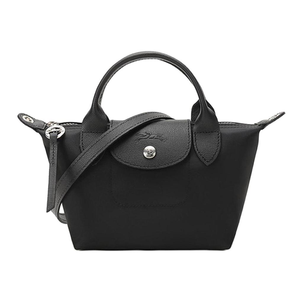 New LONGCHAMP Le Pliage Néo Canvas Dumpling Bag, One Shoulder Handbag Mini Women's Black 1500598001