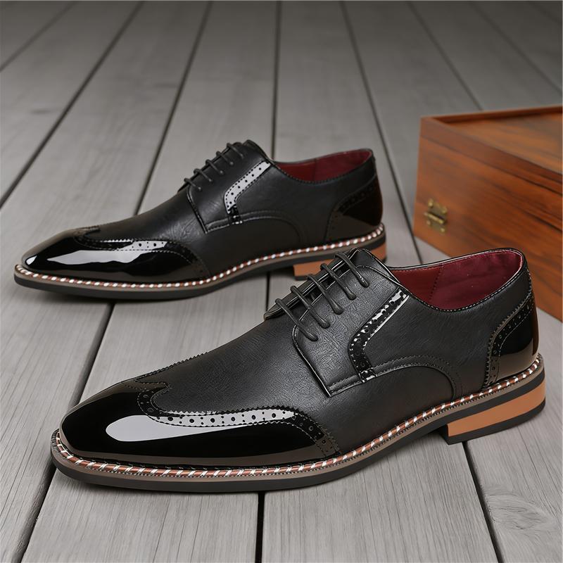 Nové pánské špičaté bílo-hnědé mix barvy ležérní brogues oxfordky značkový designér svatební šaty Homecoming ples formální obuv