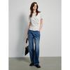 Chuyu Women's Twist Knot Irregular Round Neck Short Sleeve T-Shirt
