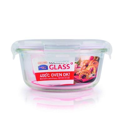 Round Heat-Resistant Glass Food Container