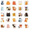 Boutique 50 Cartoon Cat Waterproof Stickers DIY Refrigerator Laptop Hand Account Computer Water Cup Suitcase Decoration