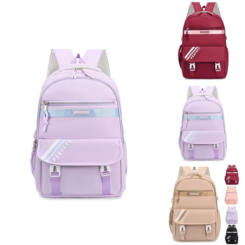 Perfect Letter Print Oxford Fabric Unisex Casual Travel Backpack For Laptop With Breathable Design