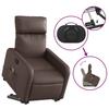 Vidaxl Lift-Up Massage Chair, Reclining, Brown, Eco-leather