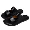 Fashion Fashion Wear Half Drag Outside Beach Flats Adjustable Man Sandals Flip-flops Wading Aqua Shoes New Summer Soft Leather Slippers