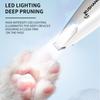 Cordless Pet Dog Electric Groomer Trimmer with LED Light USB Rechargeable Pet Foot Hair Trimmer Low Noise Portable