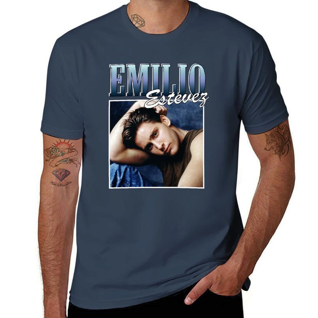 Homage Emilio Estevez Brat Pack Rapper Tshirt Durable Work Wear Tshirt