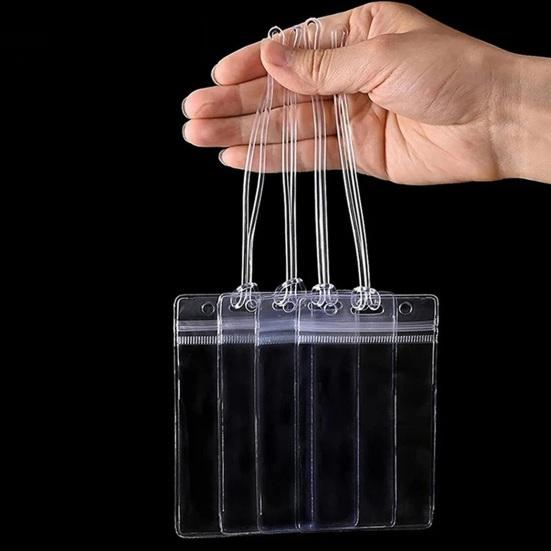 50 stuks Reistags Herbruikbare PVC Badgehouder Riem Praktische Bagagelabel Lus voor Rugzak Koffer ID Labelhouder Reisaccessoires