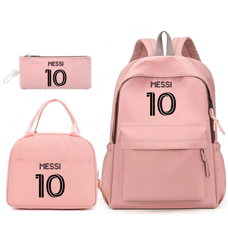 Football Star Peripheral Backpack Printing Three-Piece Set, Children'S School Bag, Primary School Student Backpack, Lunch Bag, Pencil Bag.