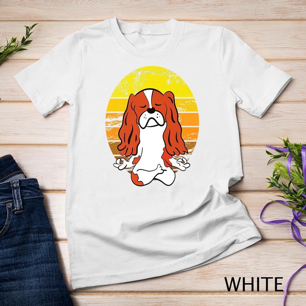 Cavalier King Charles Spaniel Yoga Dog I Gift Women Men Premium Unisex T-shirt