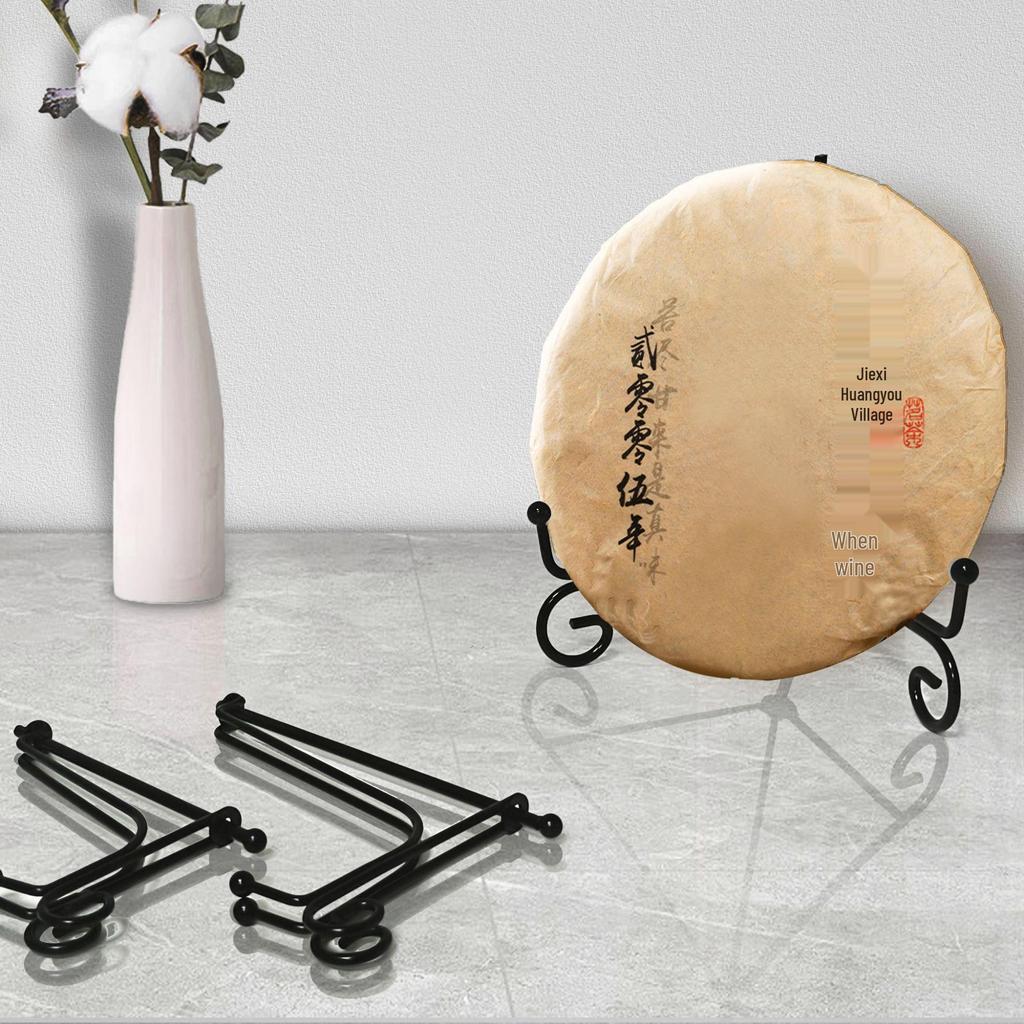 Wrought Iron Tea Cake Stand & Porcelain Plate Display Holder