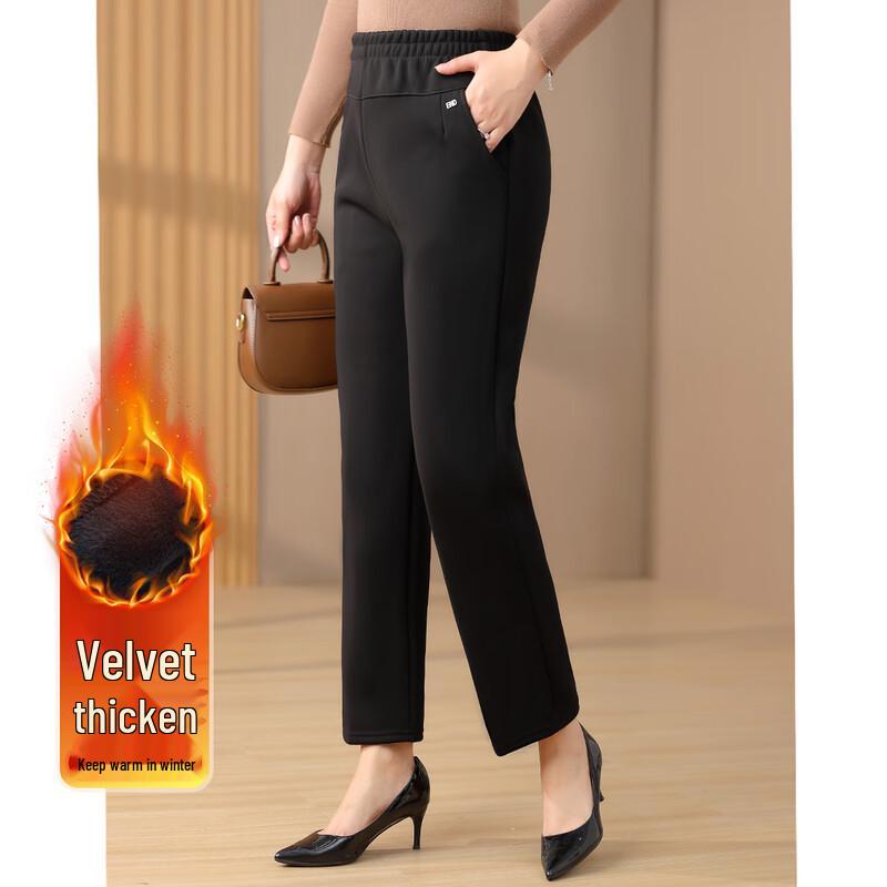 

Pasit Women s Fleece Lined Straight-Leg Casual Pants XL