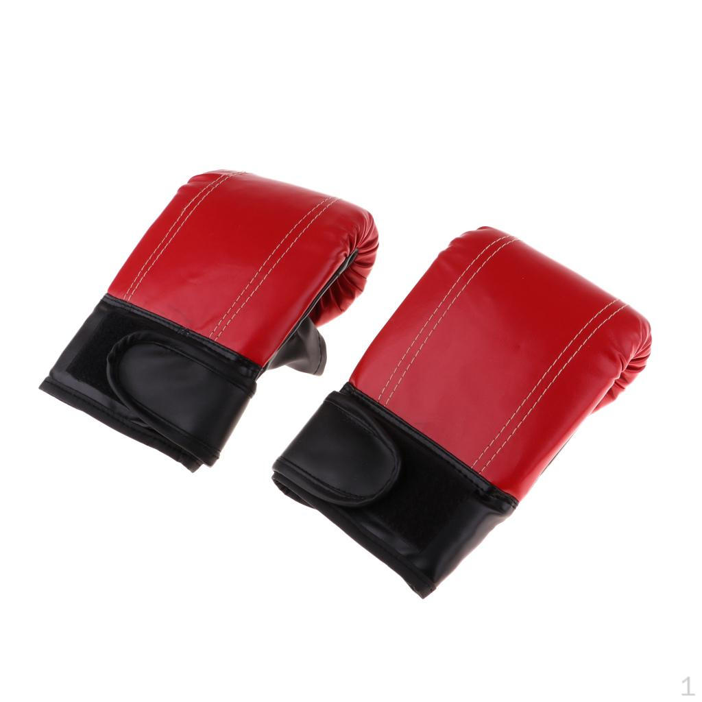 

Boxing Gloves MMA Sparring Kickboxing Training Punch - Black красный