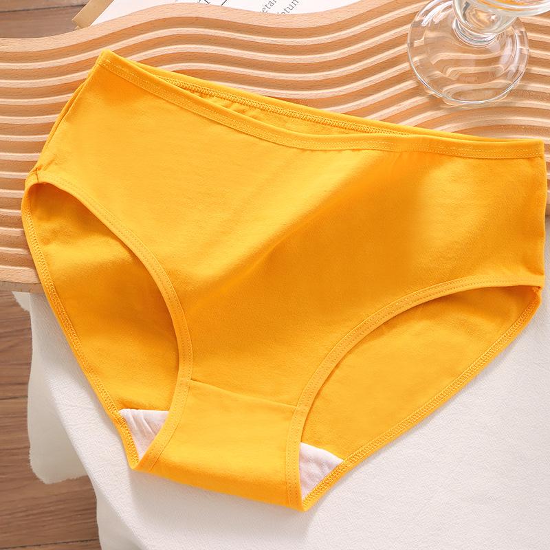 

Japanese Women s Pure Cotton Panties - Breathable Solid Color for Middle School Students L 95-120 lbs