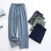 Herren-Pyjamahose mit Karomuster, weiche Hose, coole Schlafhose mit Kordelzug, lockere Baumwoll-Jogginghose mit Taschen, atmungsaktive, leichte Freizeithose für Männer