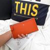 Women's Ultra-Thin Genuine Leather Wallet 2025: Top Grain Cowhide Clutch with Phone & Card Holder, Simple Zipper Design